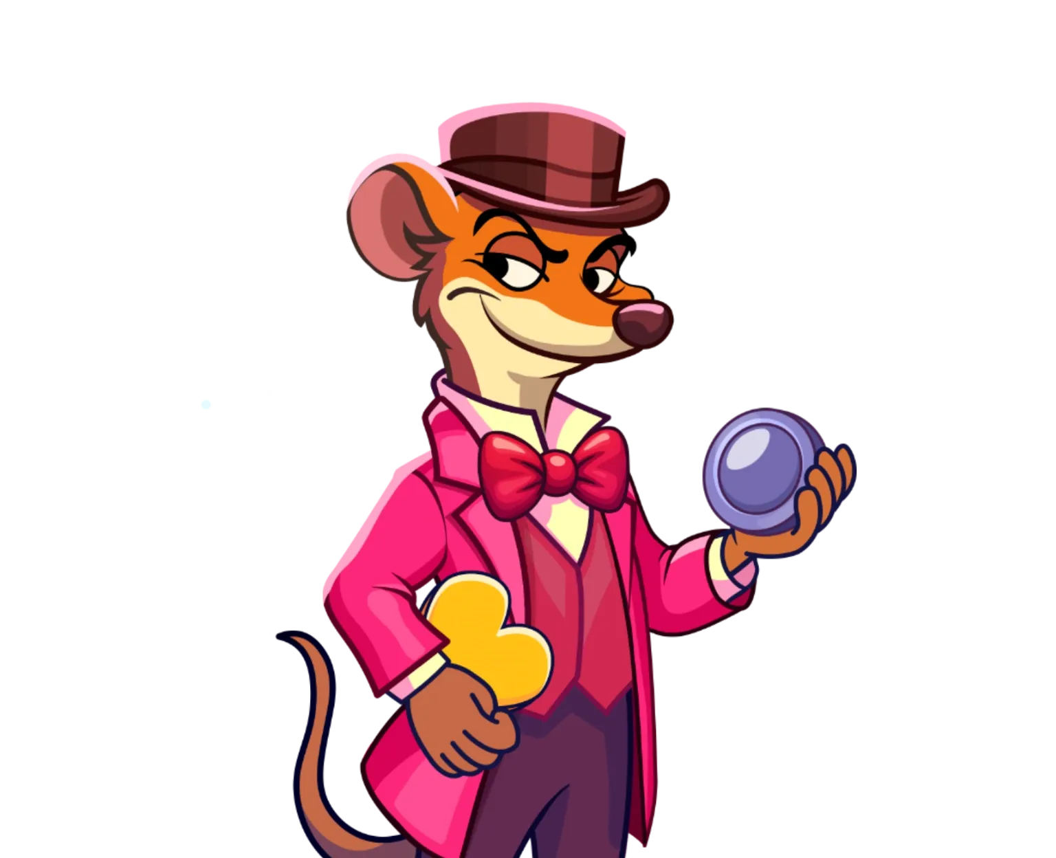 Lucky Ferret Valentine tablet action banner character